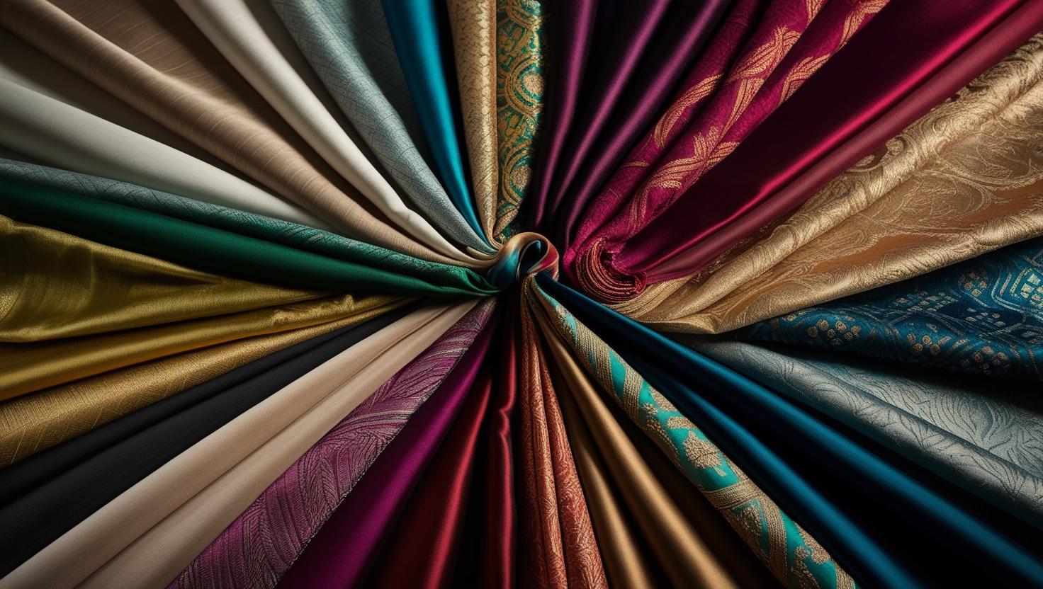 a group of colorful fabric