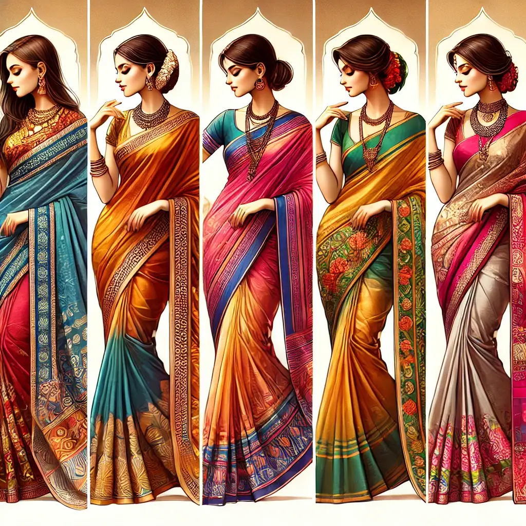 a group of women in different colored saris