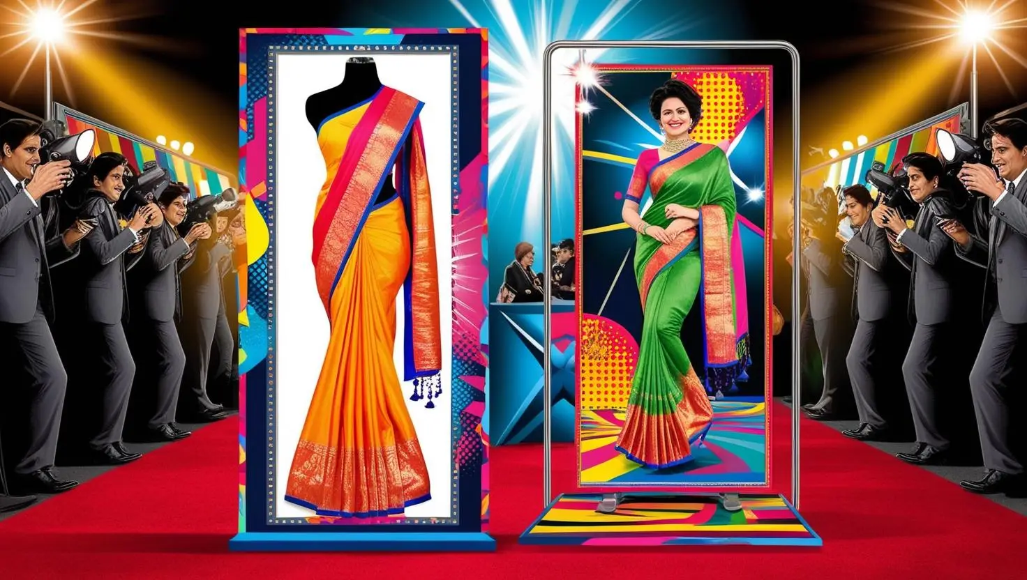 modern saree fusion