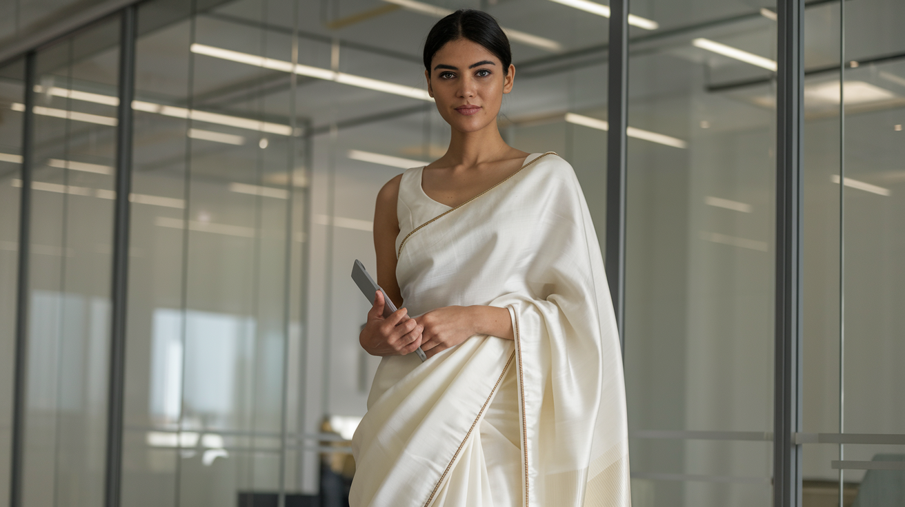 Essential Minimalist Saree Styles for the Office