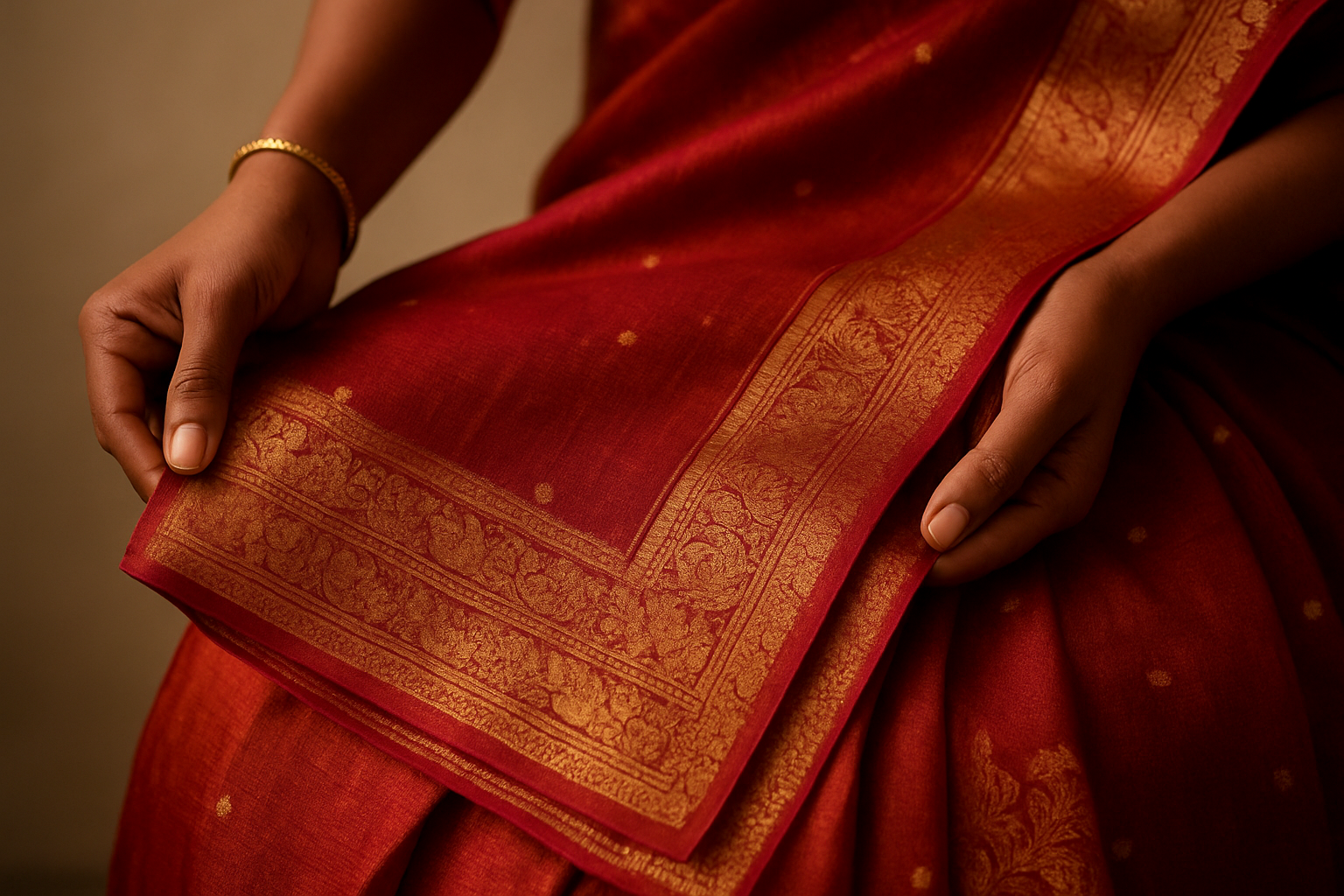 Verify the Borders and Pallu Construction