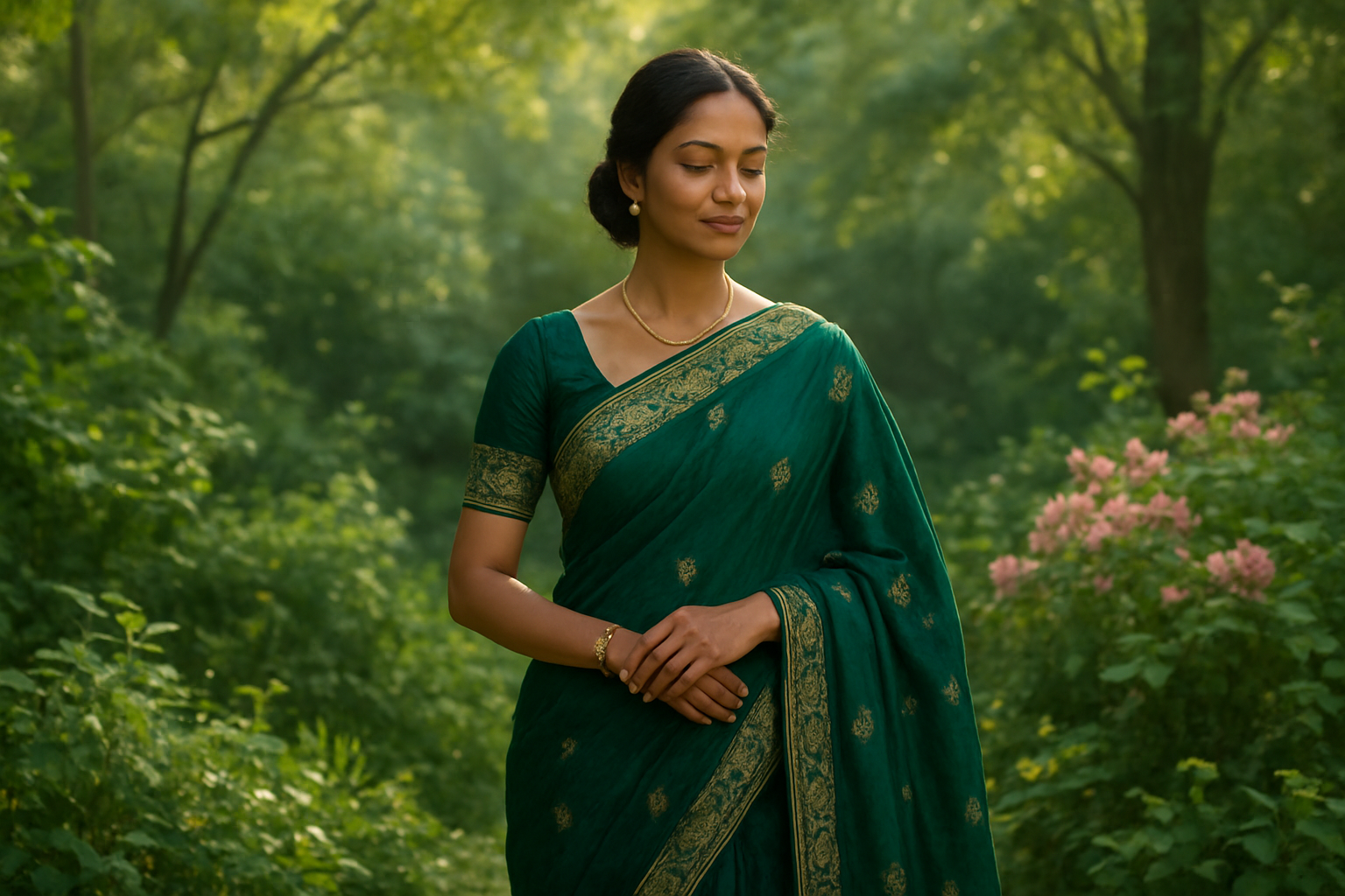 Green Sarees: Nature-Loving and Balanced People